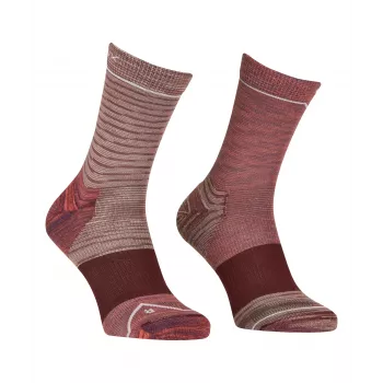 Meias de caminhada Ortovox Alpine Mid para mulher - Wild Rose