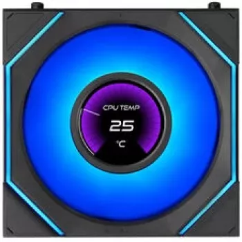 Lian Li UNI FAN SL-INF 120 FLEX LCD Wireless ARGB pack de 3 preto com controlador