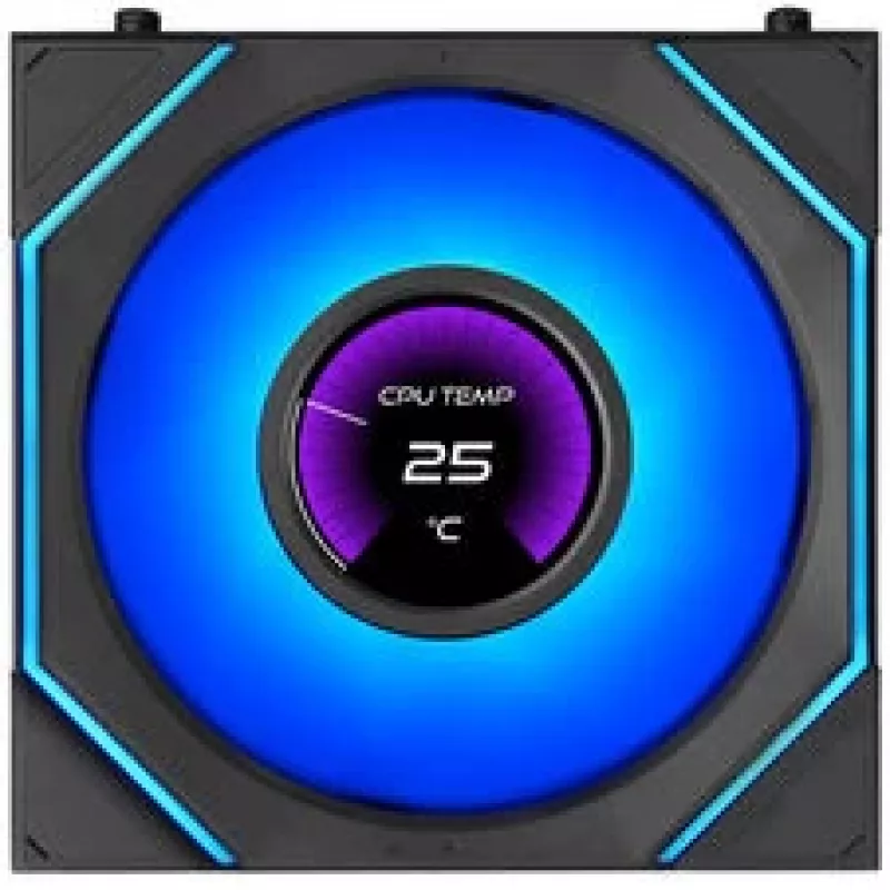 Lian Li UNI FAN SL-INF 120 FLEX LCD Wireless ARGB pack de 3 preto com controlador