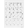 Minipicto autocolantes para teclado, cinzentas/pretas (KB-EU-01GRY)
