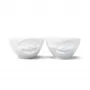 FIFTYEIGHT PRODUCTS Conjunto de tigelas 200ml - Sorridente e a piscar o olho, Branco (2 peças)