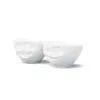 FIFTYEIGHT PRODUCTS Conjunto de tigelas 200ml - Sorridente e a piscar o olho, Branco (2 peças)