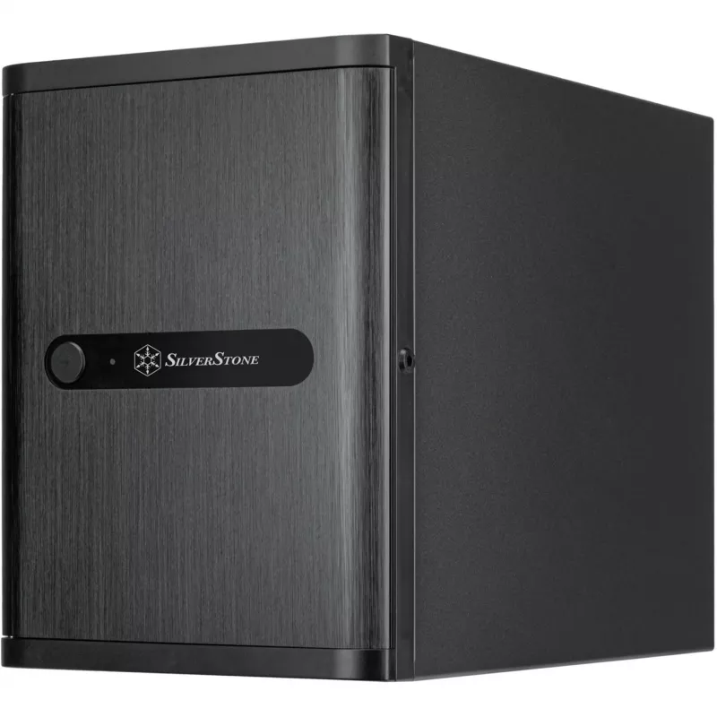 SilverStone Technology SST-CS240 Caixa NAS Mini-ITX preta com 4 baías hot-swap