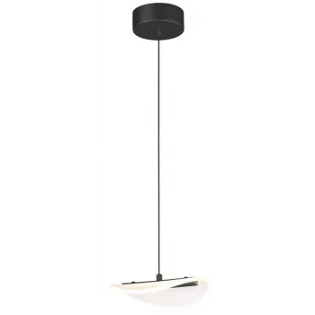 Milali candeeiro de suspensão 19 cm preto E27 metal