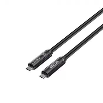UNITEK cabo ótico ativo USB-C 10m 10Gbps PD60W 8K@30Hz preto