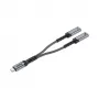 Unitek adaptador de áudio e carregamento USB-C com Power Delivery 60W, 15 cm, Space Grey