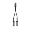 Unitek adaptador de áudio e carregamento USB-C com Power Delivery 60W, 15 cm, Space Grey