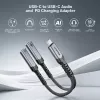 Unitek adaptador de áudio e carregamento USB-C com Power Delivery 60W, 15 cm, Space Grey