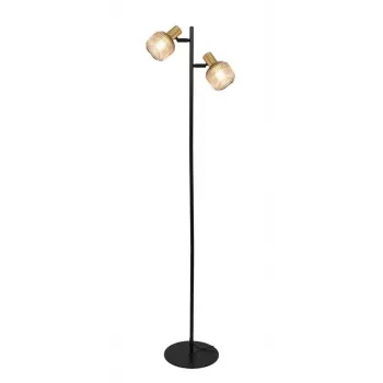 Candeeiro de pé Shadow 2xE14 preto/dourado