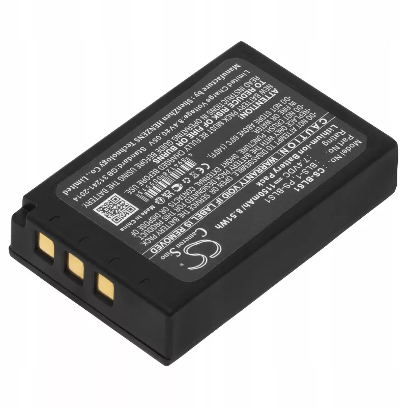 Olympus BLS-1 bateria de substituição 7,4V 1220mAh Li-Ion para E-420 E-450 E-620 PEN E-P1 E-P2