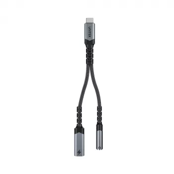 UNITEK adaptador USB-C para áudio de 3,5 mm com PD