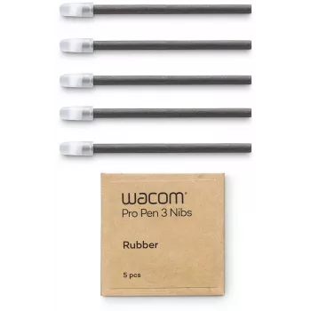 WACOM Pro Pen 3 pontas de borracha pack de 5 (ACK253010Z) – pontas de substituição para sensação natural de papel