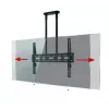B-TECH AV BT8448-150/BB suporte de teto universal extra-grande para ecrãs planos com haste de 1,5 m Ø50 mm, VESA até 1100x700, 130 kg, preto