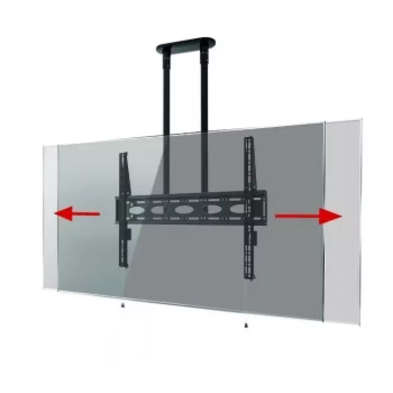 B-TECH AV BT8448-150/BB suporte de teto universal extra-grande para ecrãs planos com haste de 1,5 m Ø50 mm, VESA até 1100x700, 130 kg, preto