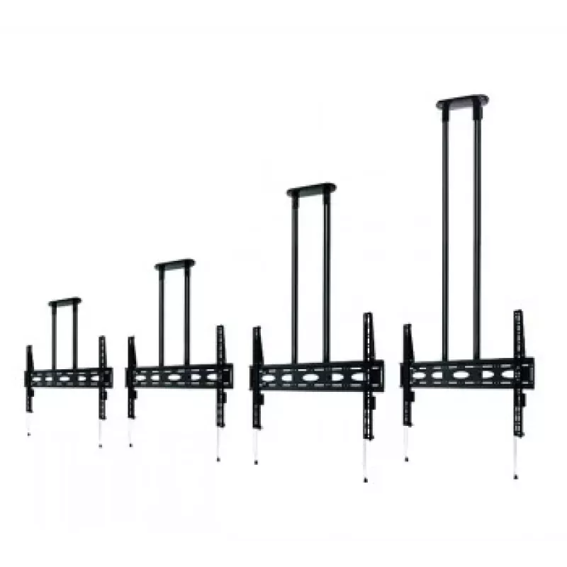 B-TECH AV BT8448-150/BB suporte de teto universal extra-grande para ecrãs planos com haste de 1,5 m Ø50 mm, VESA até 1100x700, 130 kg, preto