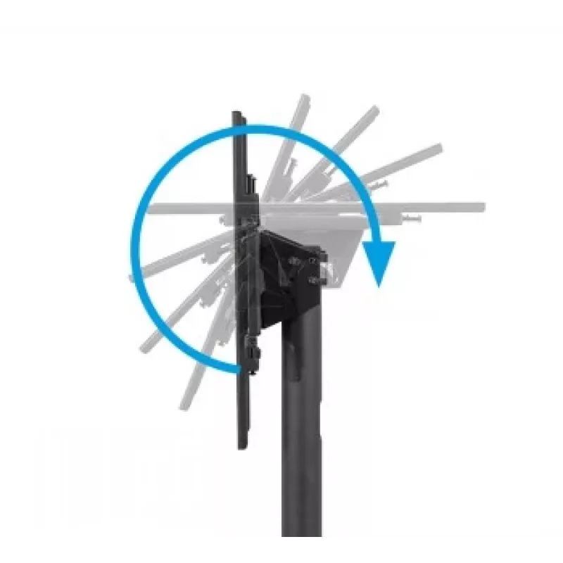 B-TECH AV SYSTEM X - suporte de chão universal baixo para ecrãs planos (VESA 600 x 400) - colunas de 0,75 m Ø50 mm