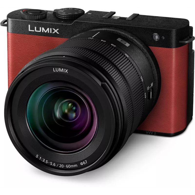 Câmara mirrorless full frame Panasonic Lumix DC-S9 com objetiva Lumix S 20-60mm f/3.5-5.6, crimson red (DC-S9KE-R)