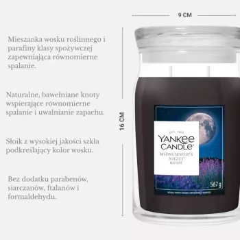 Yankee Candle Signature Mittsommernacht vela perfumada grande em vidro 567 g