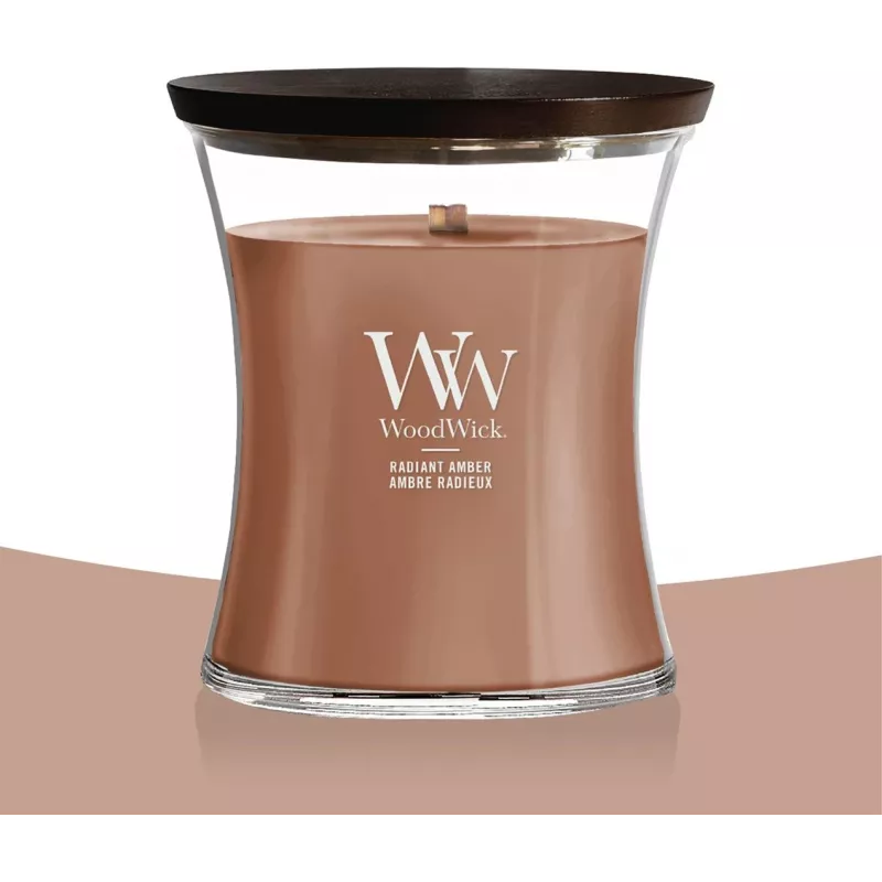 WoodWick Radiant Amber vela perfumada Elipsa 453,6g