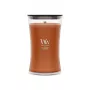 WoodWick Saffron Smoke vela grande em vidro ampulheta 609,5g