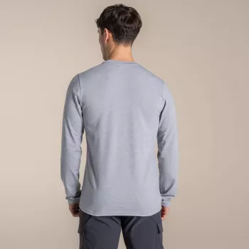 Craghoppers NosiLife Abel camisa de manga comprida - Soft Grey Marl - tamanho M