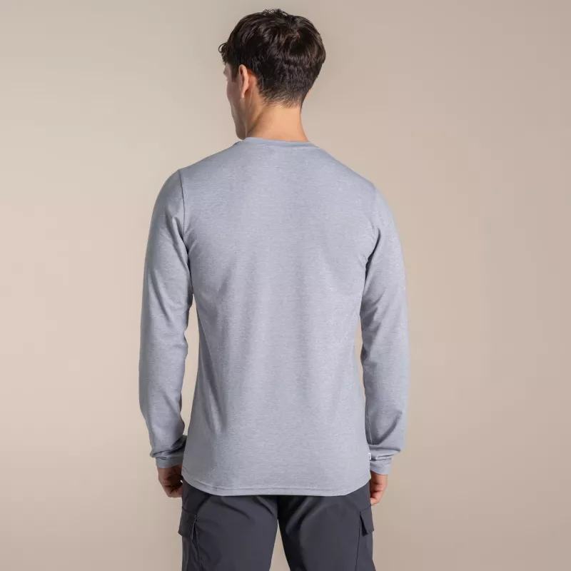Craghoppers NosiLife Abel camisa de manga comprida - Soft Grey Marl - tamanho M