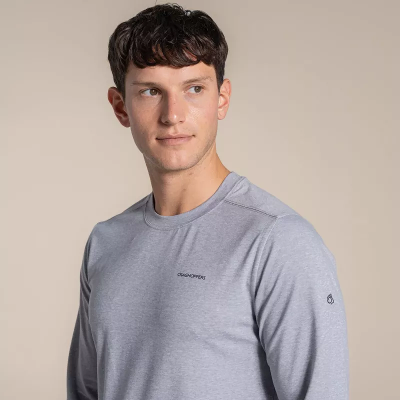 Craghoppers NosiLife Abel camisa de manga comprida - Soft Grey Marl - tamanho M