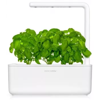 Click & Grow The Smart Garden 3 horta de ervas aromáticas de interior com luz LED de crescimento, branco