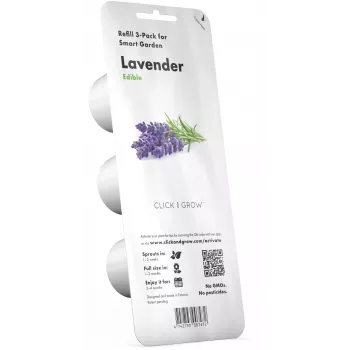 Click & Grow Smart Garden recarga lavanda, 3 cápsulas de plantas (SGR30X3)