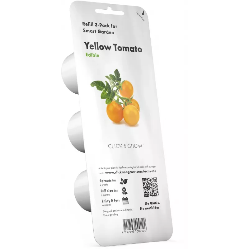 Click and Grow Smart Garden Refill pack de 3 cápsulas de plantas de mini tomate