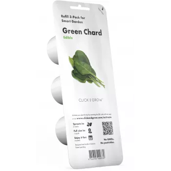 Click & Grow Smart Garden recarga de acelga verde, 3 cápsulas de plantas (SGR64X3)