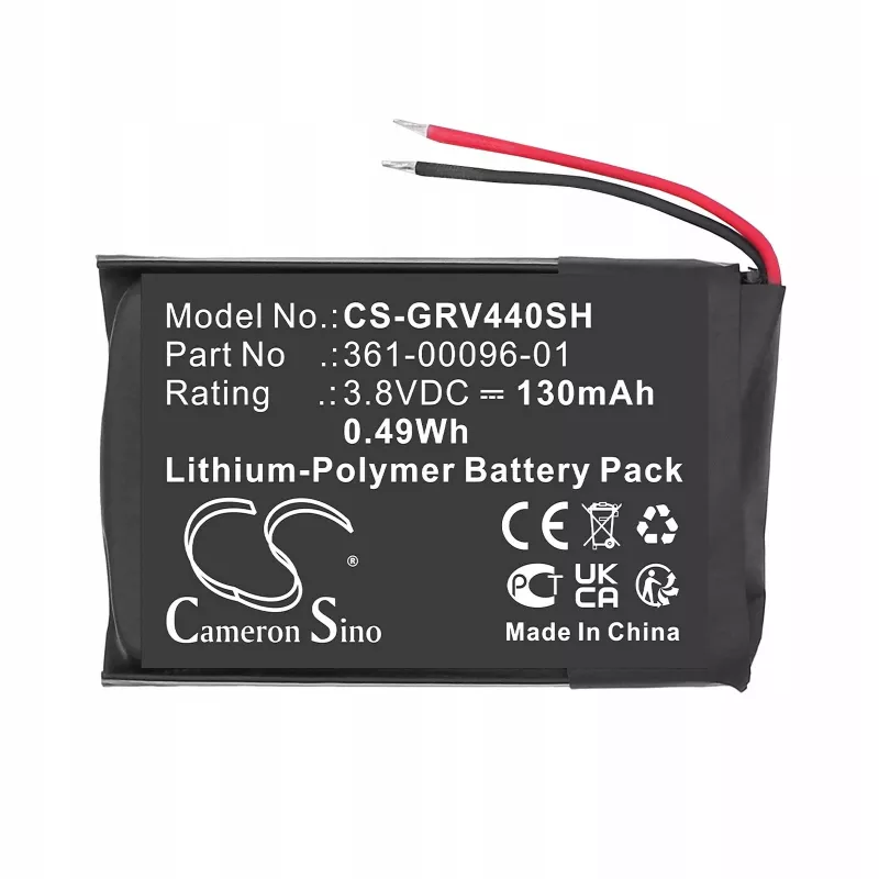 Cameron Sino 130mAh bateria de substituição para Garmin Vivoactive 4S (40mm) - tipo 361-00096-01 / CS-GRV440SH