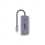 UNITEK USB-C hub multiporta 6-em-1 | 3x USB-A 5Gbps | PD 100W | HDMI 4K@30Hz | RJ45 Gigabit Ethernet | Space Grey