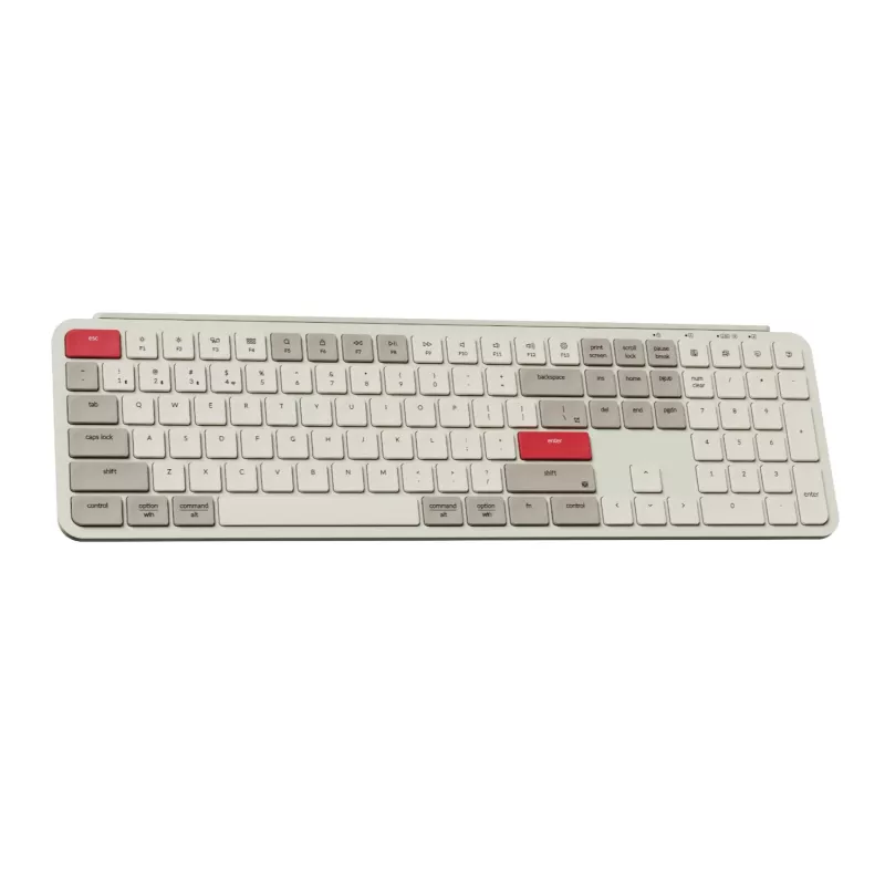 Keychron B6 Pro teclado mecânico sem fios ultra-slim 100% – Retro vermelho