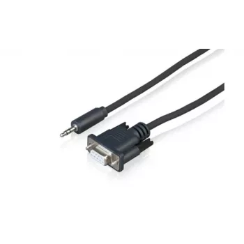 Cabo de controlo série RS-232C Sony CAB-RSJA1 - conector fêmea DB9 para ficha jack 3,5 mm, 2,5 m, preto