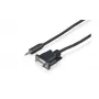 Cabo de controlo série RS-232C Sony CAB-RSJA1 - conector fêmea DB9 para ficha jack 3,5 mm, 2,5 m, preto