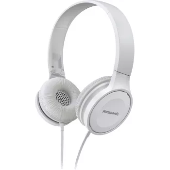 Auscultadores on-ear Panasonic RP-HF100E-W, com fios, drivers de neodímio de 30 mm, dobráveis, branco