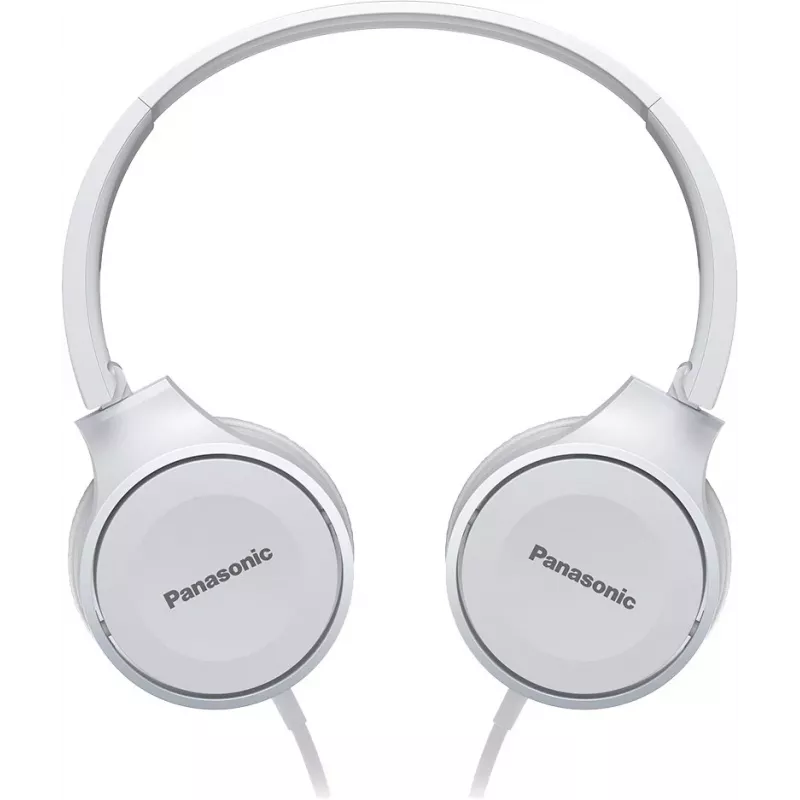 Auscultadores on-ear Panasonic RP-HF100E-W, com fios, drivers de neodímio de 30 mm, dobráveis, branco