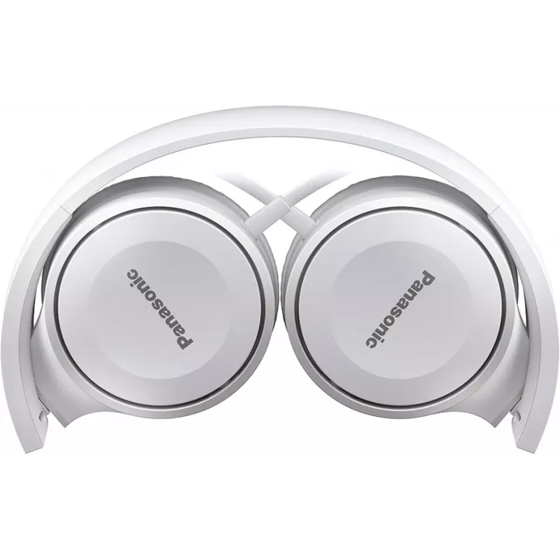 Auscultadores on-ear Panasonic RP-HF100E-W, com fios, drivers de neodímio de 30 mm, dobráveis, branco