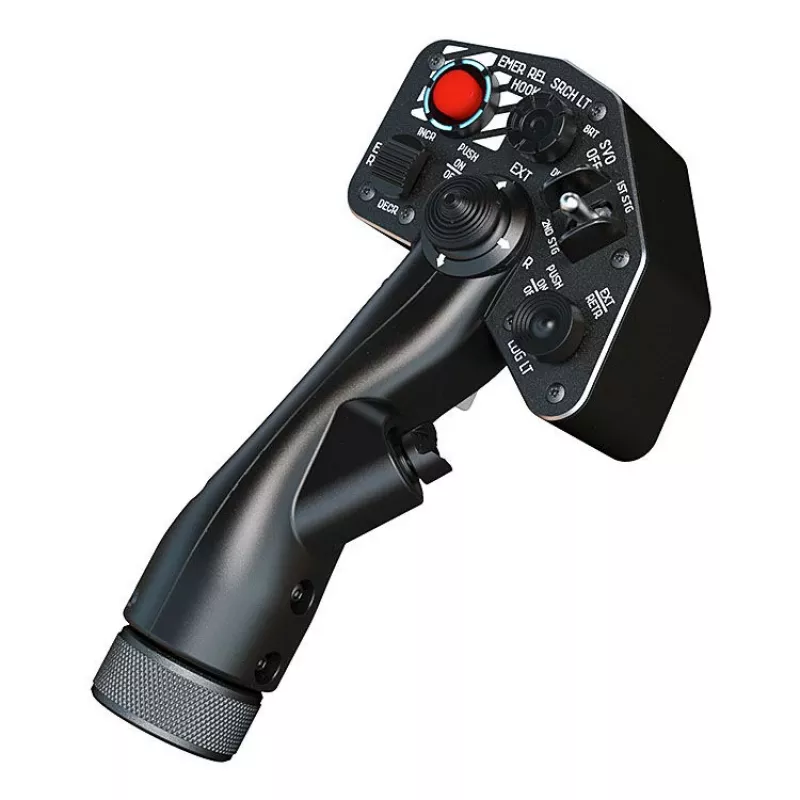 Virpil Controls Hawk-60 Collective Grip - Collective de helicóptero para destro com mais de 23 entradas, POV hat de 8 direções, hat de 5 direções, mini-stick analógico, roda de scroll, interruptores basculantes, botão de pressão, gatilho de 2 estágios, construção em metal e compósito, compatível com base VPC