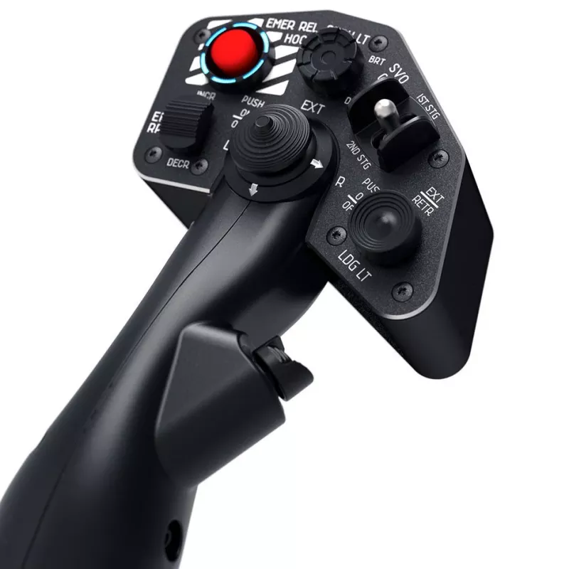 Virpil Controls Hawk-60 Collective Grip - Collective de helicóptero para destro com mais de 23 entradas, POV hat de 8 direções, hat de 5 direções, mini-stick analógico, roda de scroll, interruptores basculantes, botão de pressão, gatilho de 2 estágios, construção em metal e compósito, compatível com base VPC