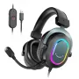 FIFINE H6 AmpliGame Headset Gaming Over-Ear USB com Som Surround 7.1 e microfone removível, Preto