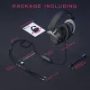 FIFINE H3 AmpliGame Headset Gaming Over-Ear com fios, microfone removível, drivers de 50 mm, USB-A, Preto