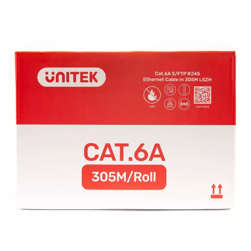 UNITEK C18121BL Cabo de instalação Cat. 6A S/FTP LSZH, 305 m, azul