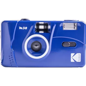 Kodak M38 Máquina fotográfica de filme 35mm reutilizável com flash, foco fixo, Azul clássico