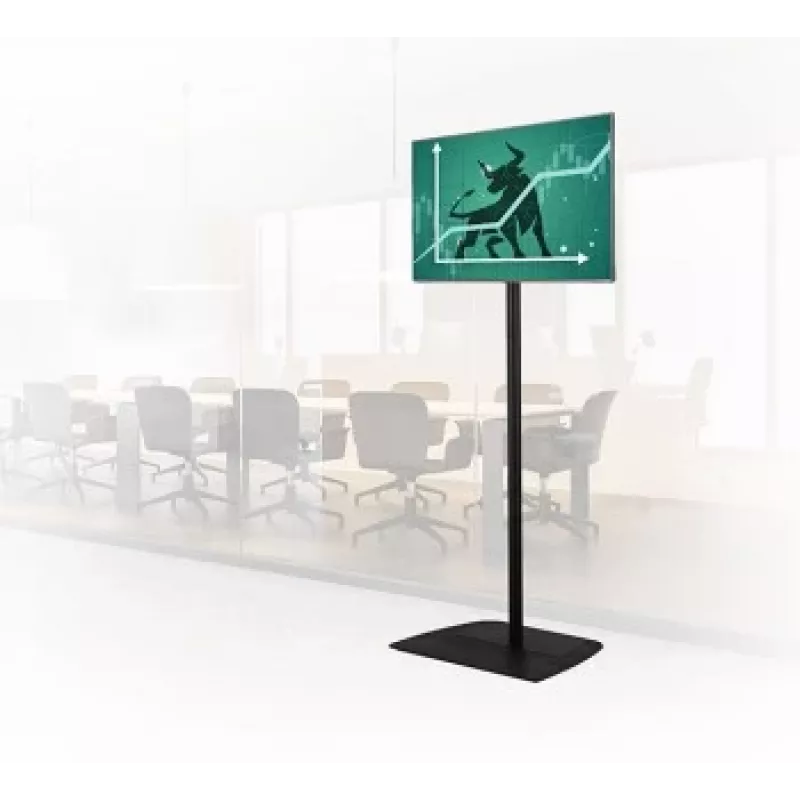 B-TECH AV BT8571/BB Suporte de chão universal para ecrãs planos com coluna de 1,8 m Ø50 mm, VESA 200x200