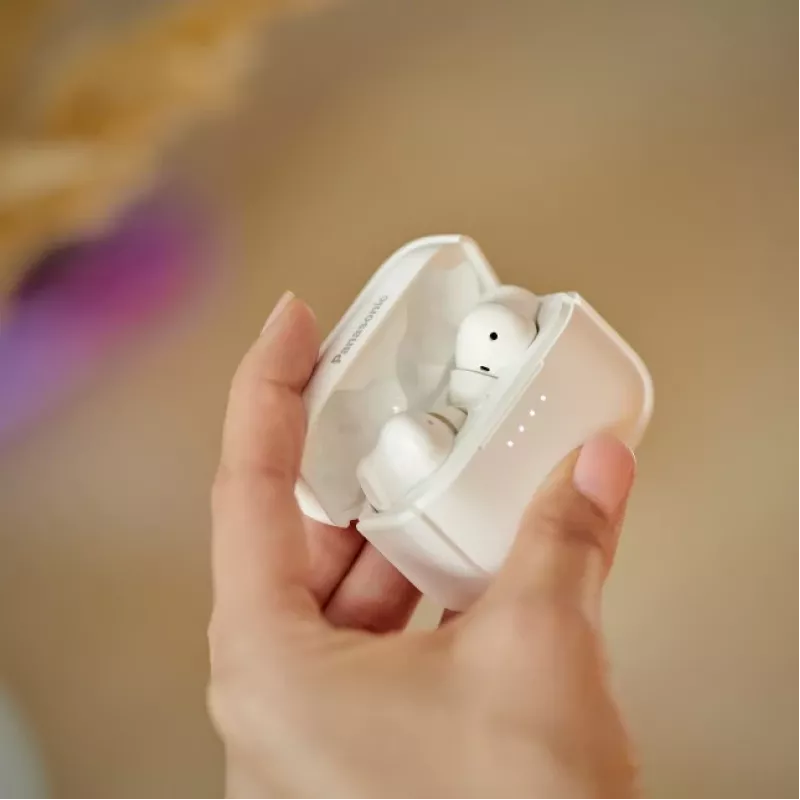Panasonic RZ-B210WDE-W Auscultadores True Wireless In-Ear, Bluetooth 5.0, controlo tátil, Branco