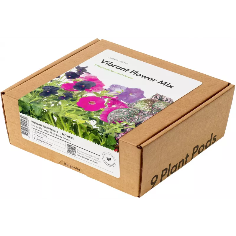 Click & Grow cápsulas de mistura de flores vibrantes para Smart Garden, pack de 9 (PPMVBX9)