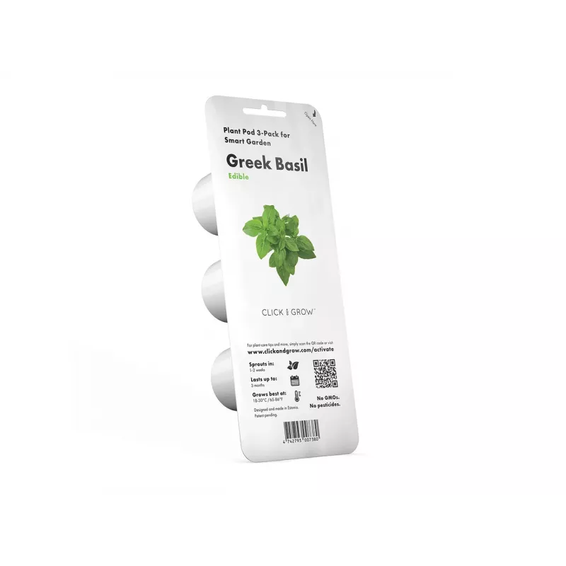 Click & Grow Smart Garden recarga de manjericão anão, 3 cápsulas de plantas (SGR21X3)