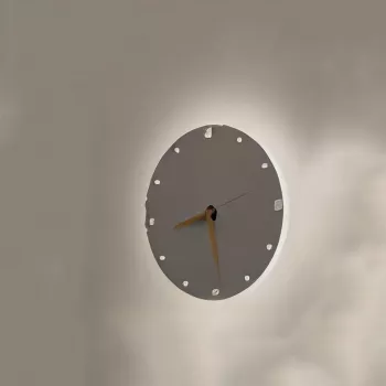 NO NAME LAMP WALL TIME 24CM candeeiro de parede LED com relógio analógico, 12W, 960lm, 3000K, preto, 240mm